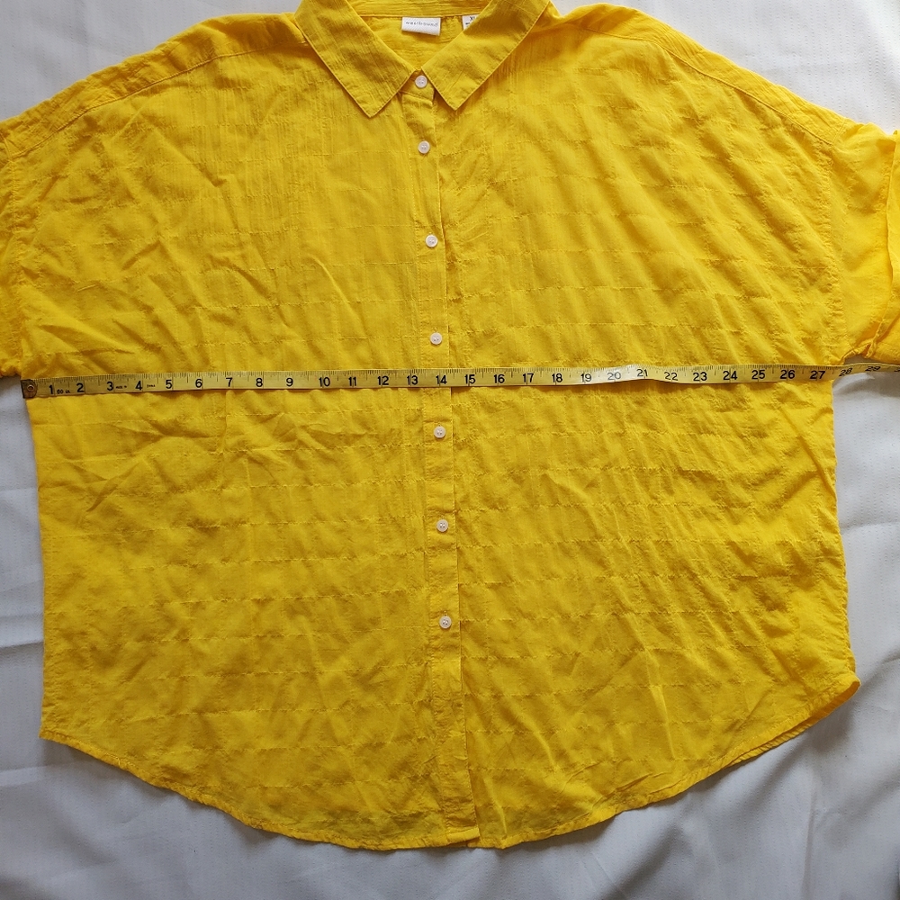 Westbound Yellow Button Down Top - Picture 4 of 6
